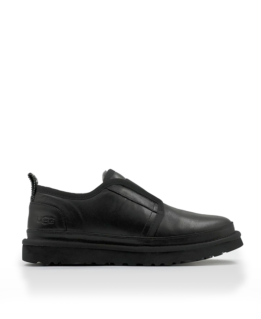 FLEX SLIPPER MEN Black Leather