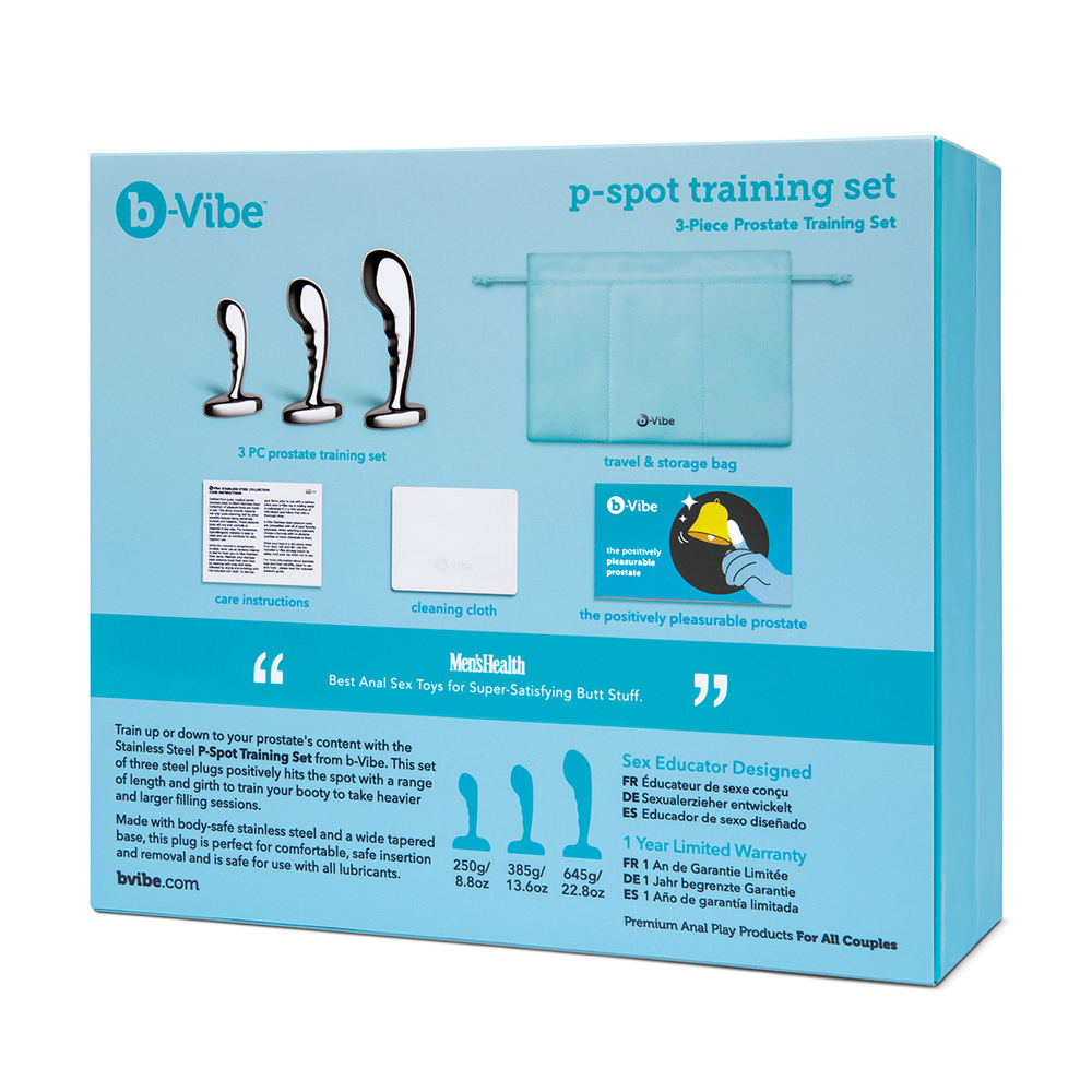 b-Vibe STAINLESS STEEL P-SPOT TRAINING SET - Набор металлических стимуляторов