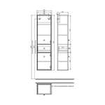 Пенал подвесной IDDIS Torr, 40 см, темно-серый, TOR40D0i97