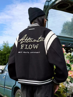 Бомбер HARSHandCRUEL "Atlanta Flow" Paneled Varsity Jacket