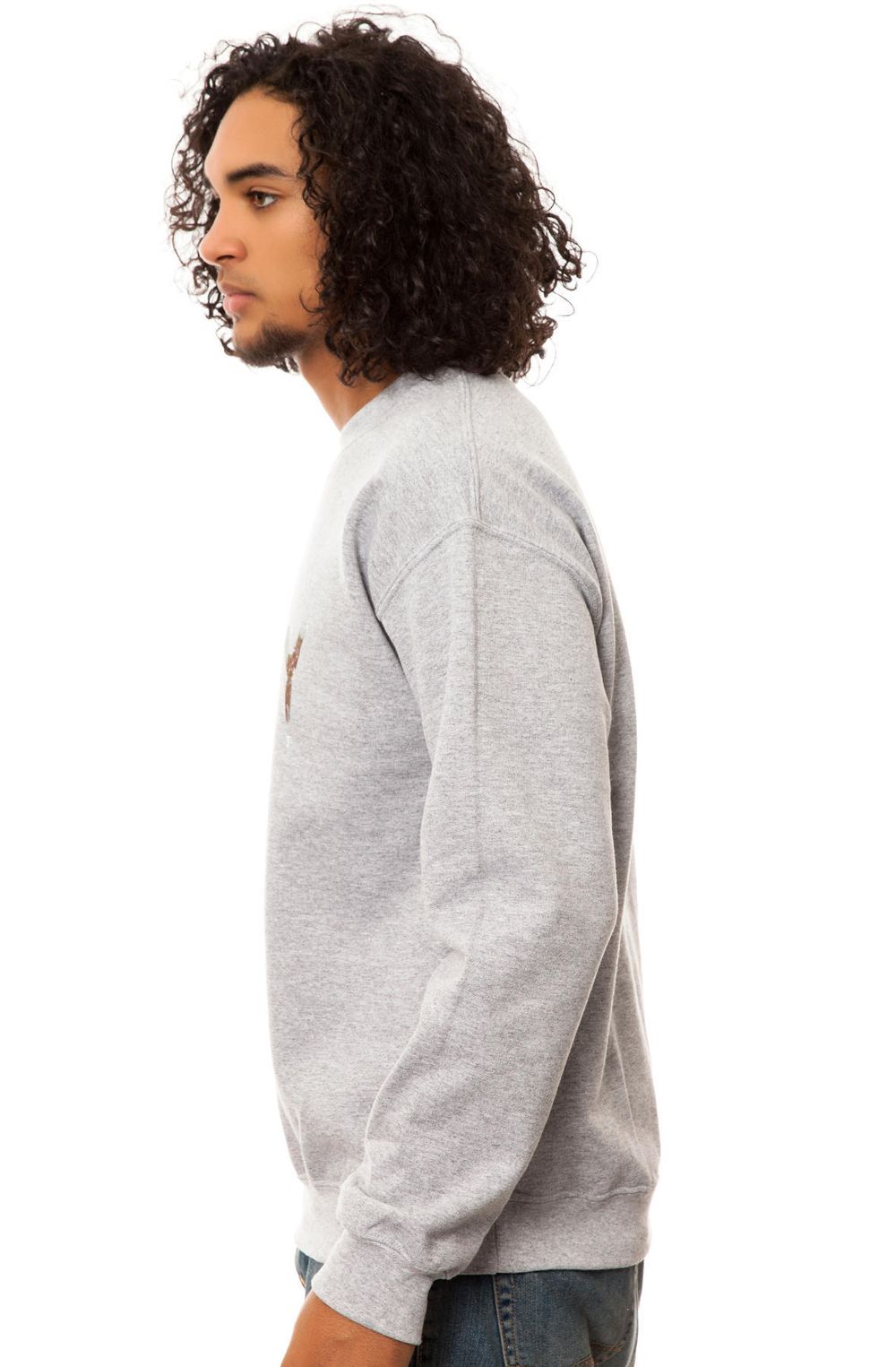 Свитшот Villany серый фото сбоку