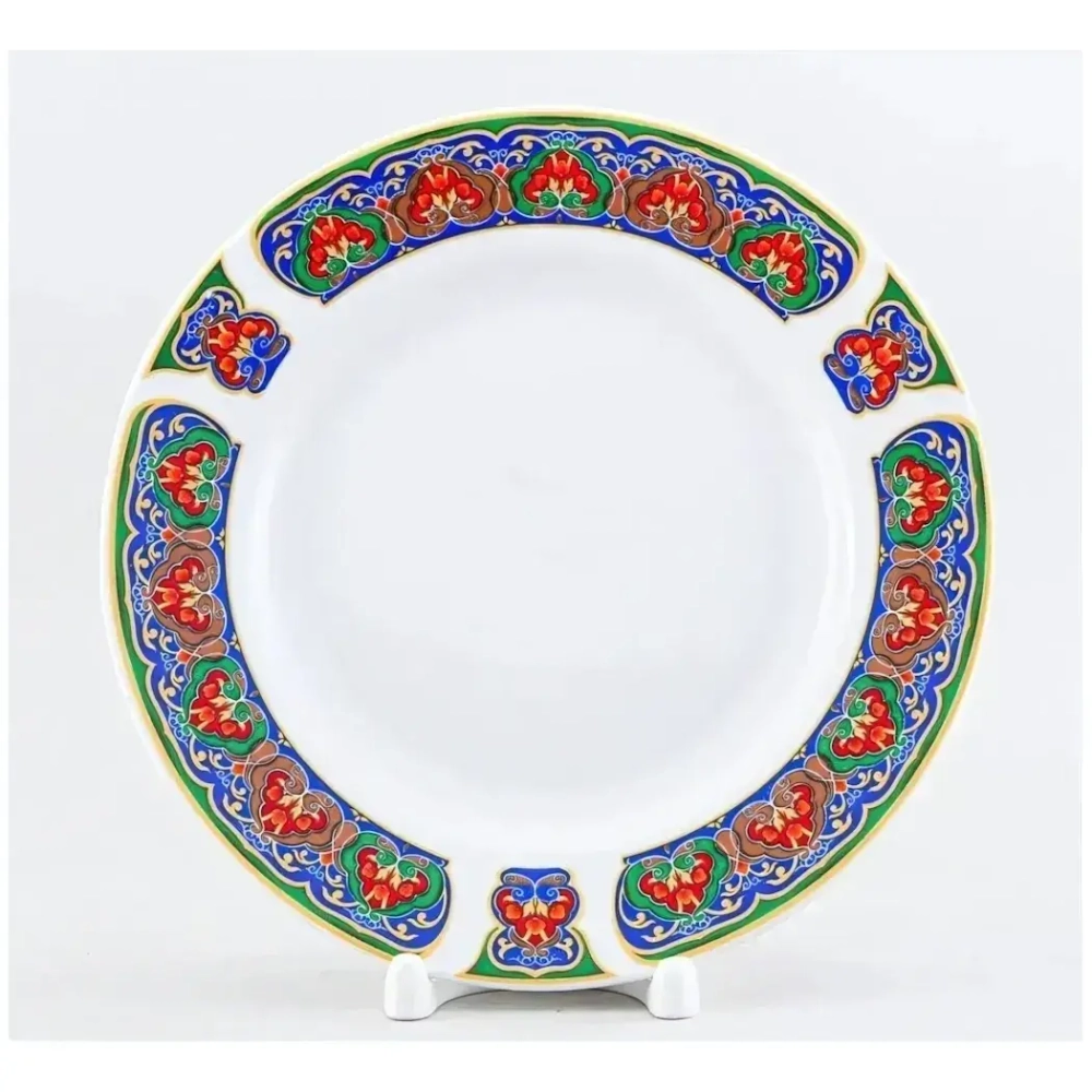 Тарелка мелкая 200 мм Хлопок Гладкий край фарфор