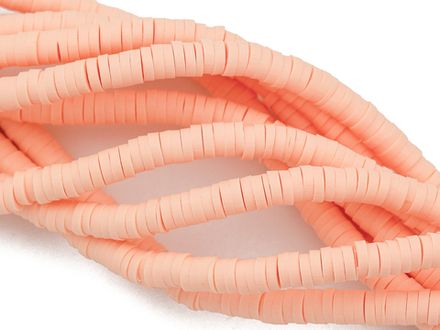 Нить каучуковых бусин 5,5мм, абрикосовый (опт)