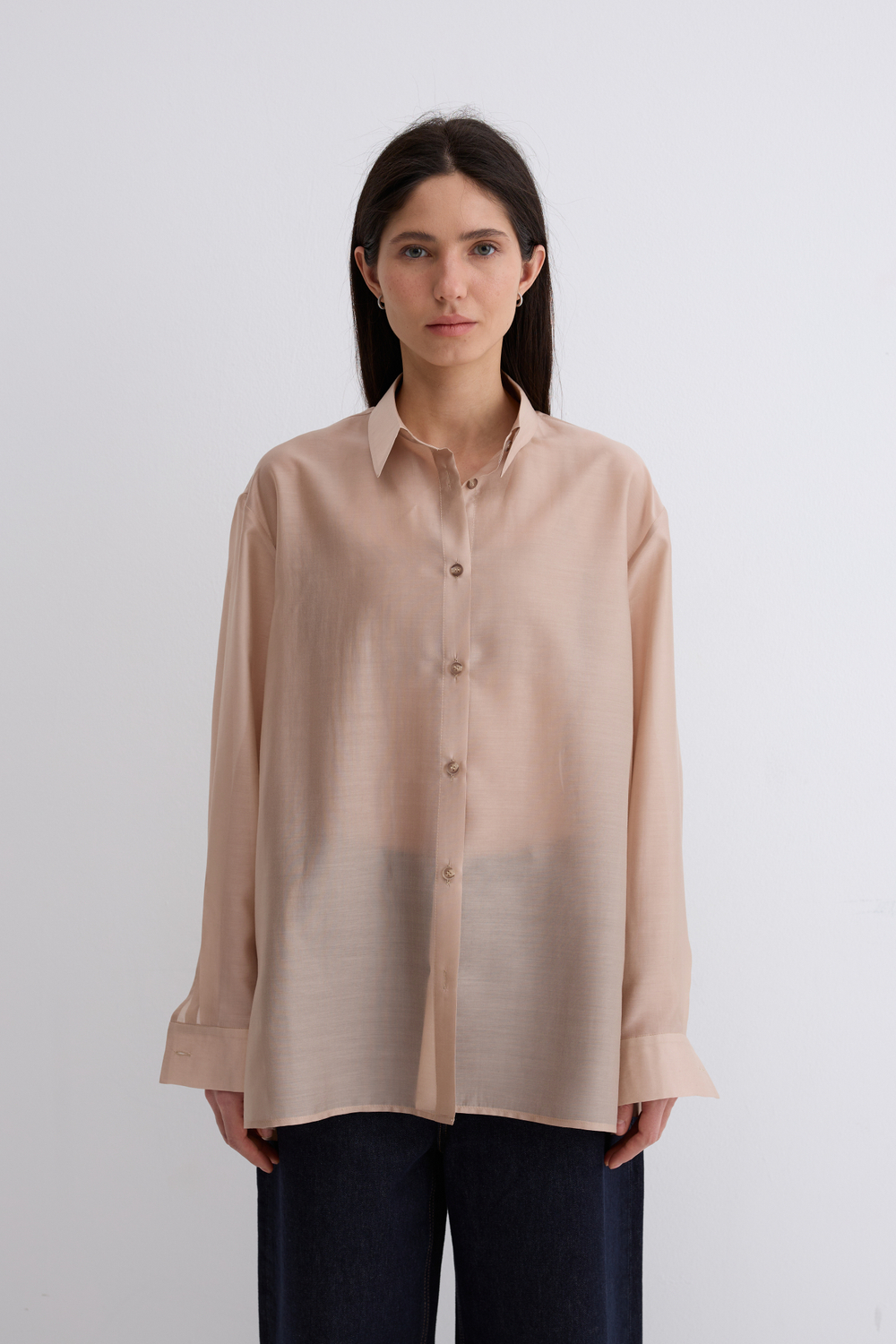 Рубашка Ветер из тенсела и хлопка