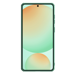 Чехол зеленого цвета (Dark Green) с защитной шторкой для камеры от Nillkin на Samsung Galaxy S25 Edge, серия CamShield Pro Case