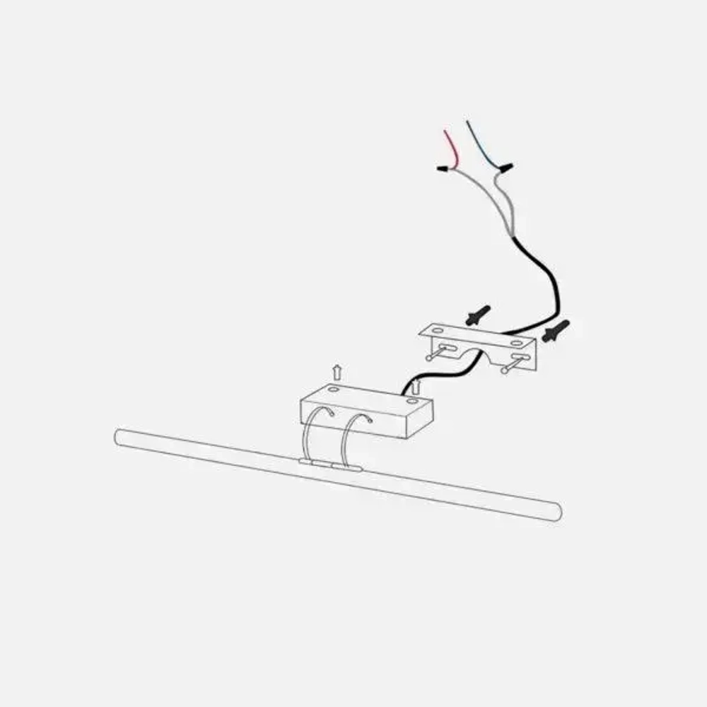 Светодиодный настенный светильник с выключателем 40 см для зеркала и туалетного столика Бронза