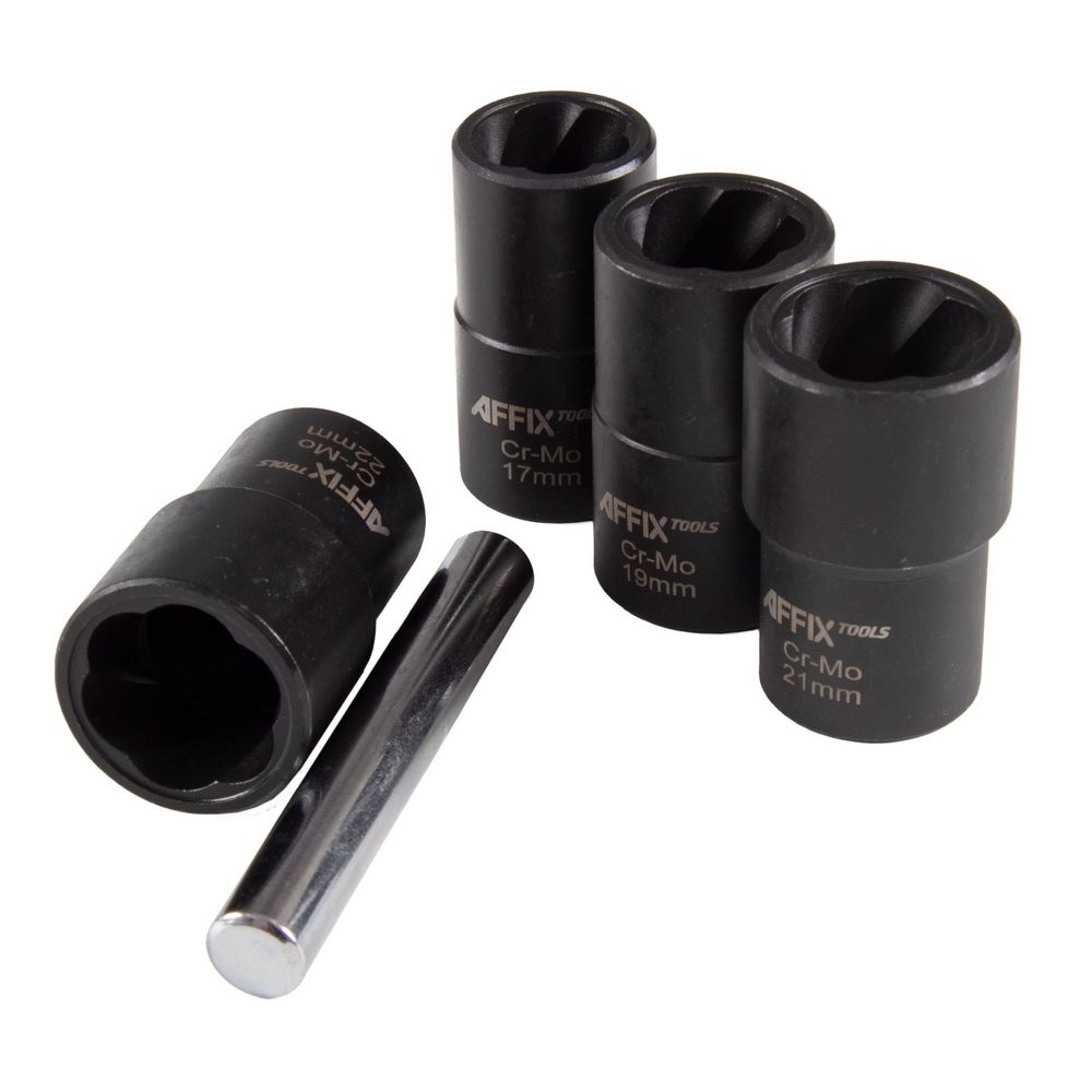 AFFIX (AF10930005C) Набор торцевых головок для поврежденных гаек и болтов, 17-22 мм, кейс, 5 предметов