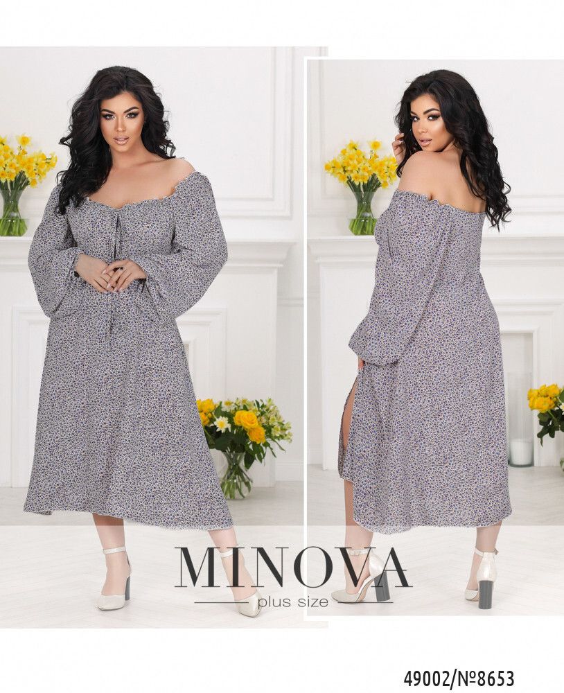 Платье 8653-голубой Minova