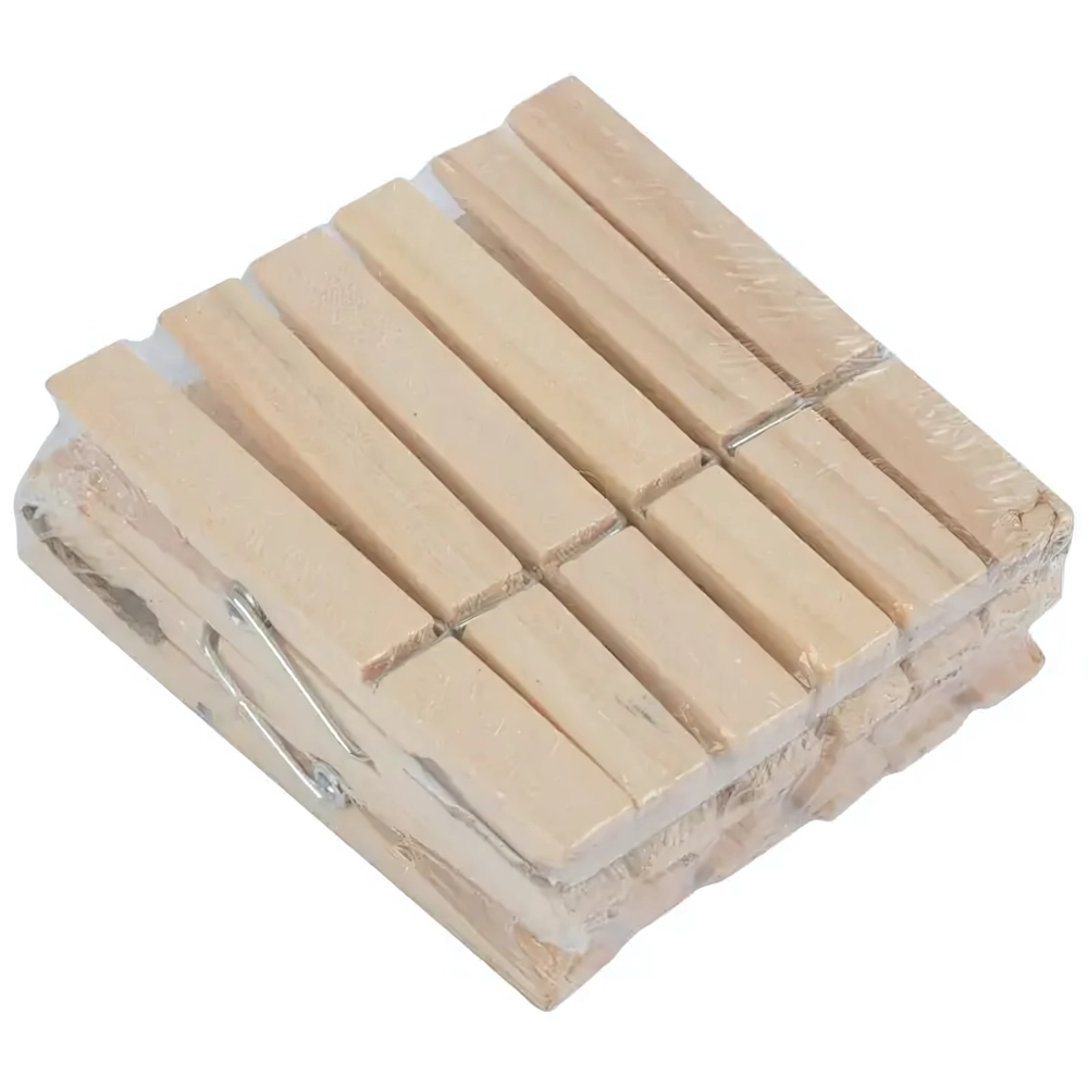 Набор прищепок деревянных, 12 шт