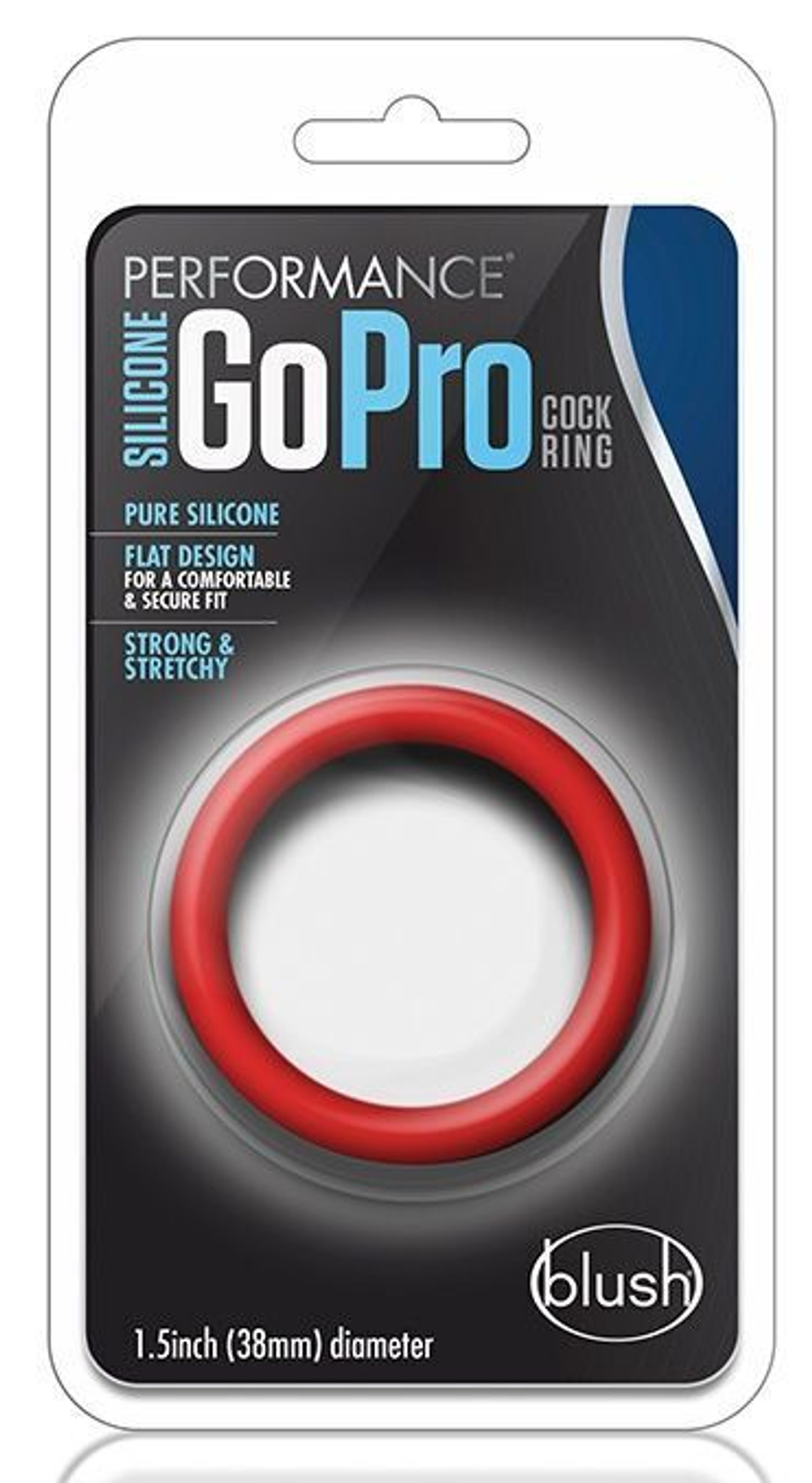 Красное эрекционное кольцо Silicone Go Pro Cock Ring (Цвет: красный)