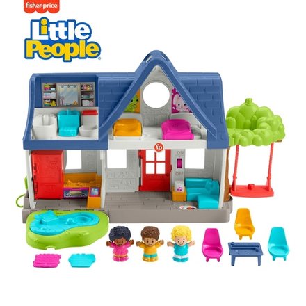 Набор Fisher-Price Little People La Maison - французская версия с 2 фигурками - HCJ44