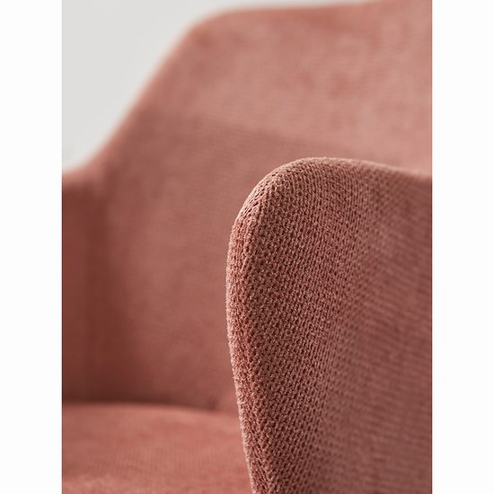 Стул dwight, фактурный шенилл, коралловый