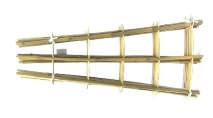 Поддержка-лестница бамбуковая двойная 60см, д.8-10мм, к-т10   1/5