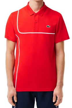 Мужское теннисное поло Lacoste Sport Tennis Piped Technical Piqué Polo - красный