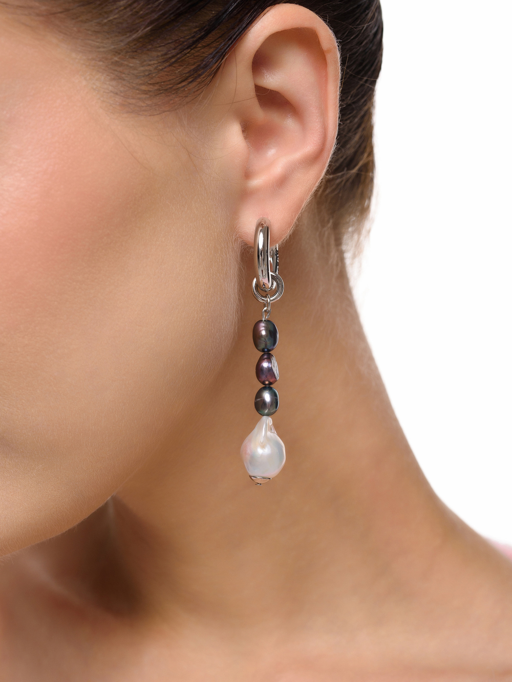 Серьги "Petrol long" Silver