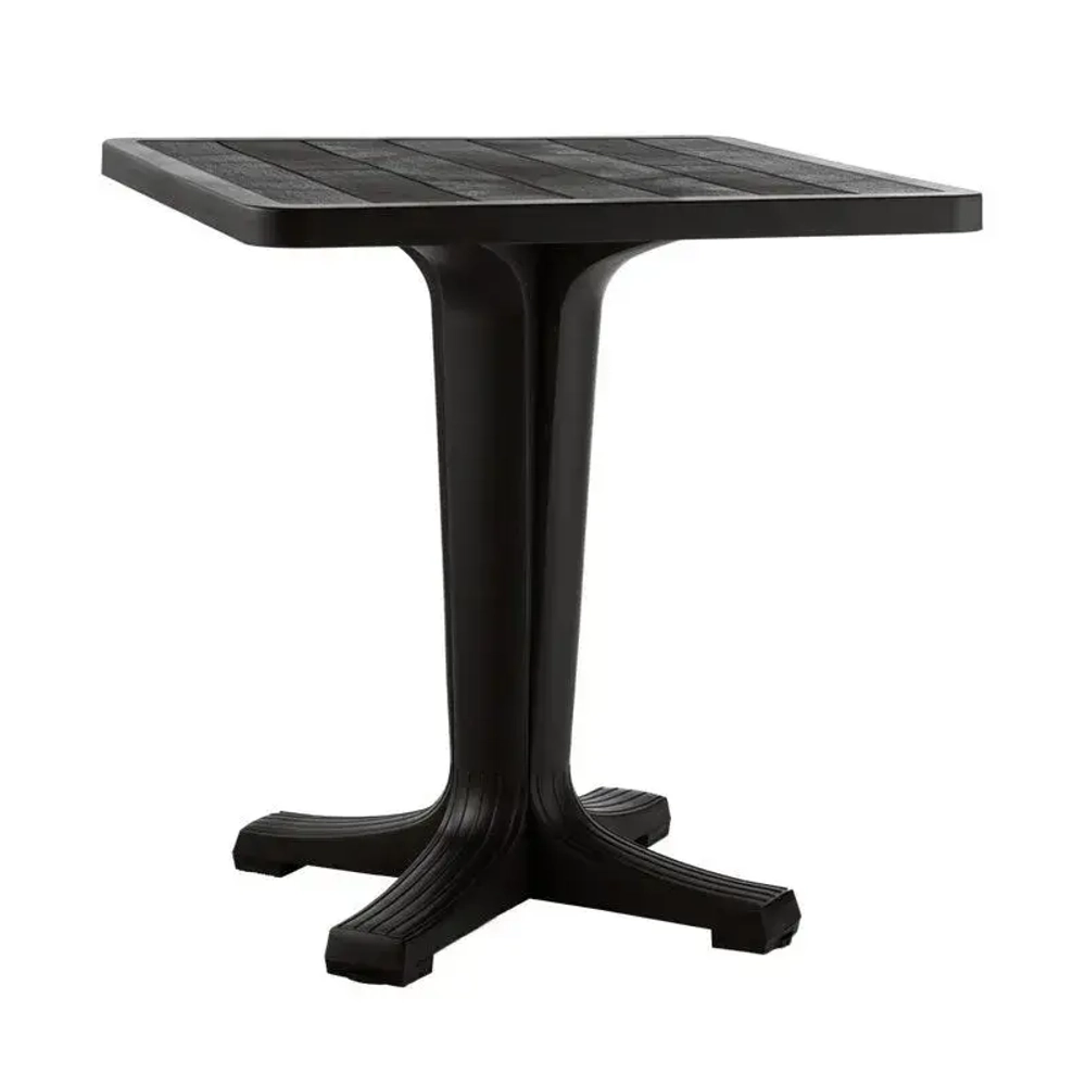 Стол Прованс квадратный 70см 1 ножка шоколадный 700х700х720мм