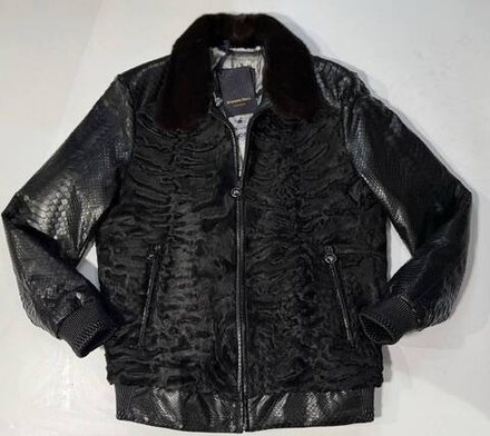 Куртка Stefano Ricci вставка из кожи питона