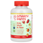 SmartyPants, мультивитамины и клетчатка для детей, со вкусом лимона, апельсина и клубники с бананом, 120 жевательных таблеток
