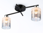 TR303211/2 BK/CH/SM/FR черный/хром/дымчатый/белый матовый E27*2 max 60W 500*170*200