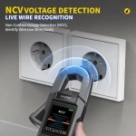 FNIRSI DMC-100, постоянный переменный ток и напряжение, мультиметр с клещами, полностью автоматический интеллектуальный высокоточный 600 А, 10 000 отсчетов, электрические инструменты NCV-черный