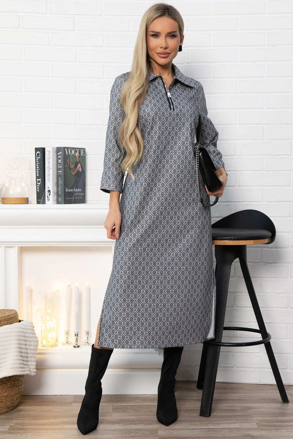 Платье Лоуренс НЬЮ (темно-серое) П14877-18М LT Collection