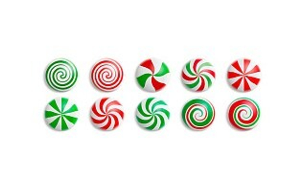 Сахарные фигурки Мини-Медальоны Новогодние карамельки, 5г
