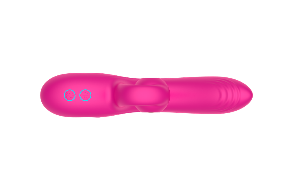 Силиконовый вибратор-кролик с функцией вращения SW3052-hot-pink