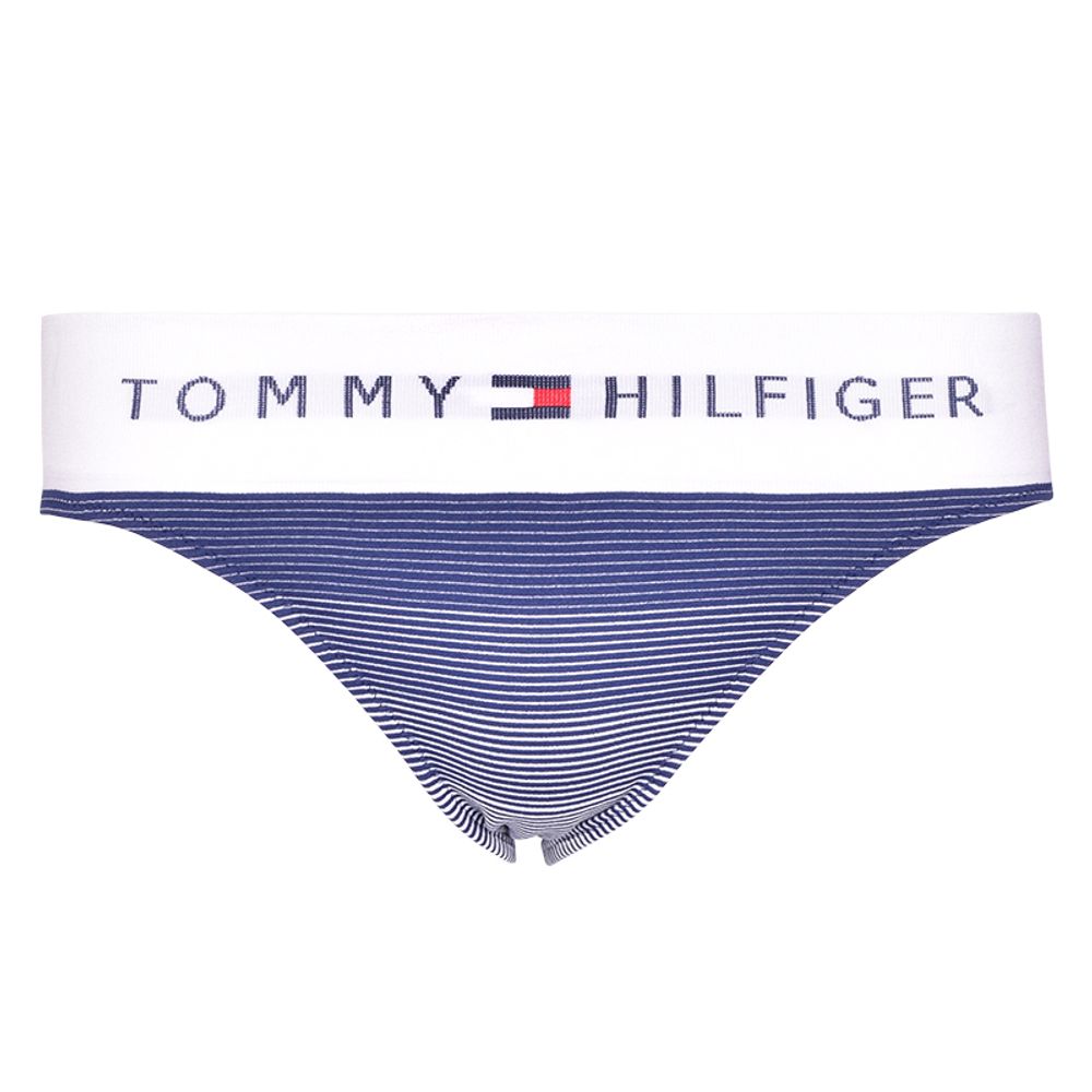 Женские трусики Tommy Hilfiger Bikini 1P - бесшовная полоска/сумеречный индиго