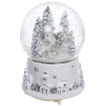 Сувенир Снежный шар «Новогодние пейзажи» 10.5*10.5*15.5 см (падающий снег, подсветка, музыка), микс