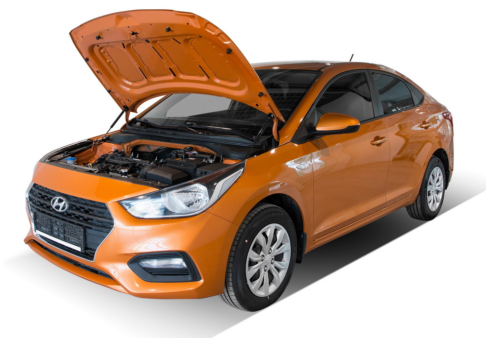 Упоры капота для Hyundai Solaris II 2017-2020 2020-н.в., 2 шт., UHYSOL021