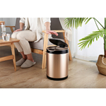 Ведро для мусора сенсорное, круглое, внутр ведро, Foodatlas JAH-9311, 8 л (золотой)