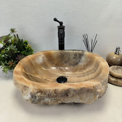 Раковина из оникса Erozy Yellow EO-02315 52x40x15 см