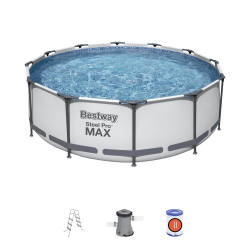 Каркасный бассейн Bestway 366х100 см + фильтр-насос 2006 л/ч, лестница (56418 BW)