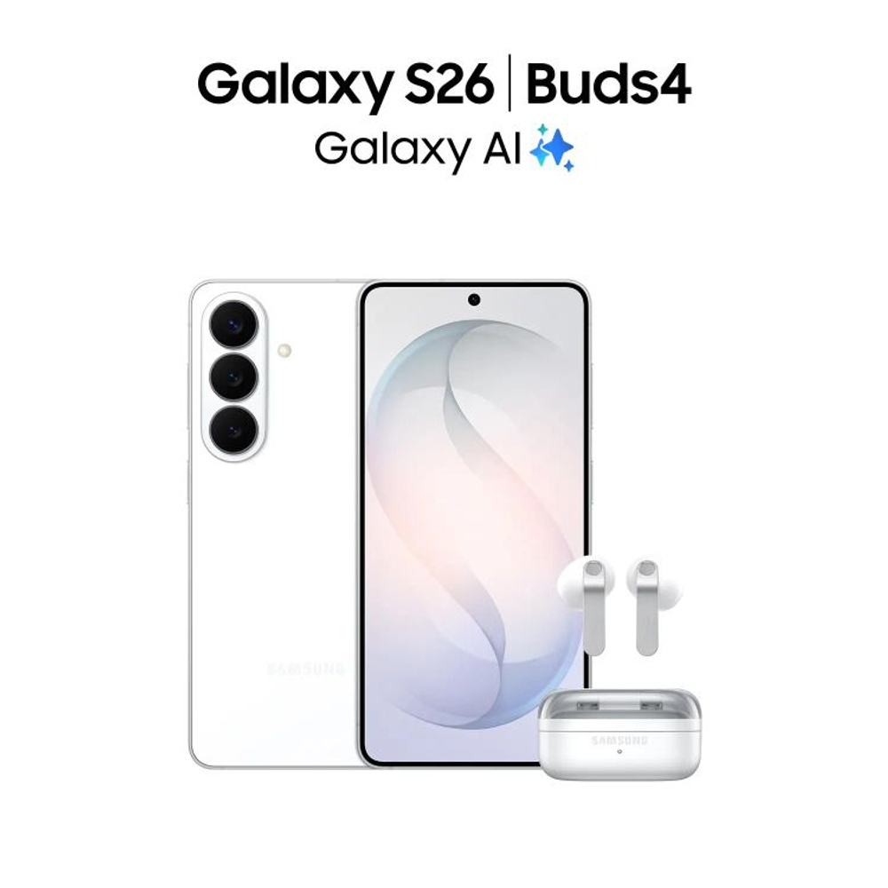 6.3" Смартфон Samsung Galaxy S26 12/256Gb,  SM-S942B,  NFC,  AMOLED,  120Гц,  4300мAч,  белый