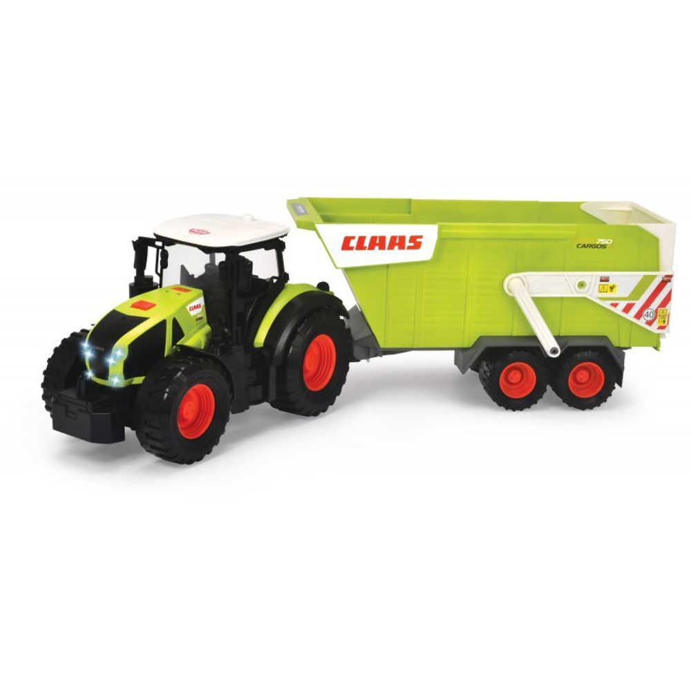 Dickie Farm - Большой трактор с прицепом CLAAS со светом и звуком, 64 см 3739004