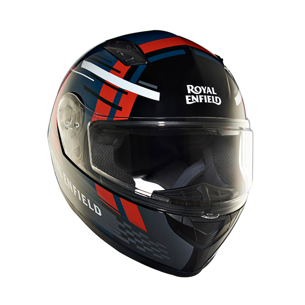 Шлем интеграл Royal Enfield, цвет - черно-красный, размер - XL (620 мм), арт. RRGHEP000550 (HESS22012GLOSS BLACK & RED)