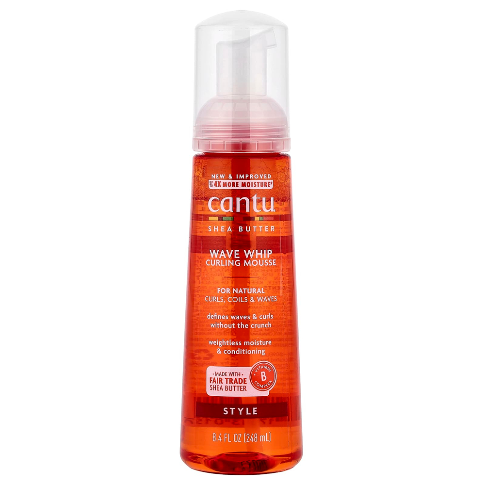 Cantu, Масло ши, мусс для завивки волос Wave Whip, 248 мл (8,4 жидк. унц.)