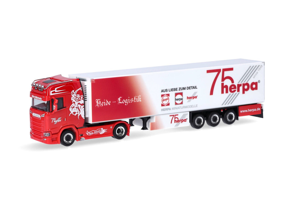 Грузовик Scania CS20 HD пп рефрижератор  "Heide Logistik / 75 лет Herpa" (Нижняя Саксония/Кирхлинтельн)