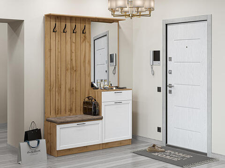 Прихожая Стиль-02 White Silkwood Дуб Вотан