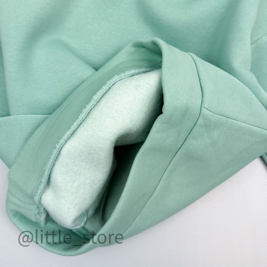 Комплект из футера с начесом, Снежная мята