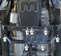 Защита алюминиевая 4 мм РК для JAC T8 Motodor.348304
