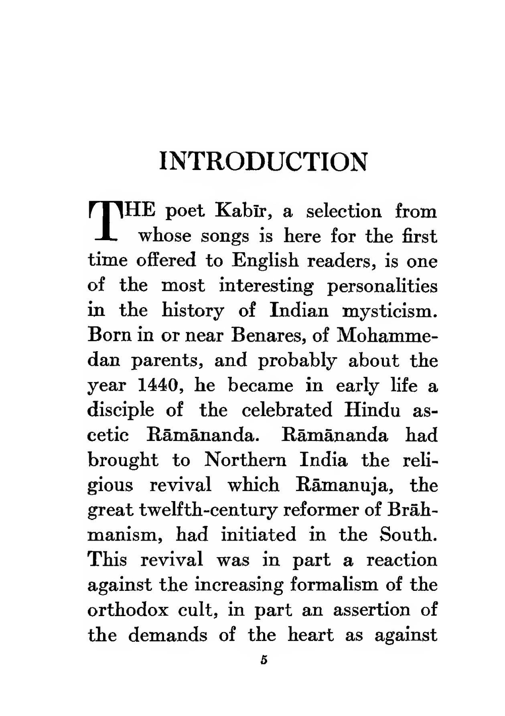 Songs of Kabir. 1915 | R. Tagore