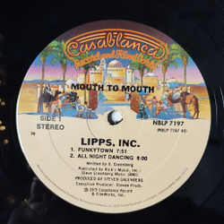 Винтажная виниловая пластинка LP Lipps, Inc. Mouth To Mouth (USA 1979) Funkytown