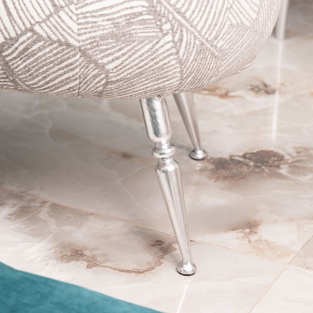 Банкетка Твинки Грей Серебро