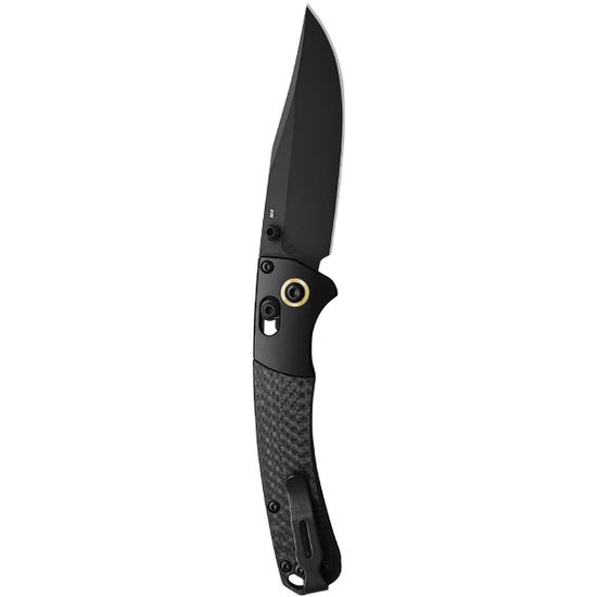 Складной нож Benchmade CU15085-BK-M4 Mini Crooked River c клинком из стали CPM-M4, рукоять карбон