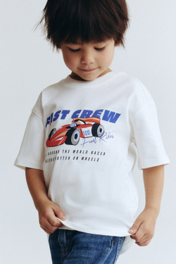 H&M Футболка с принтом, белый