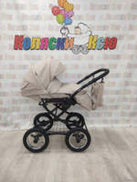 Коляска модульная Indigo Barbara Eco Classic be 02 (св.бежевая кожа)