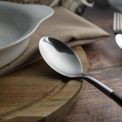 Ложка столовая 20,5 см ручка черный пластик   P.L. Proff Cuisine [12]