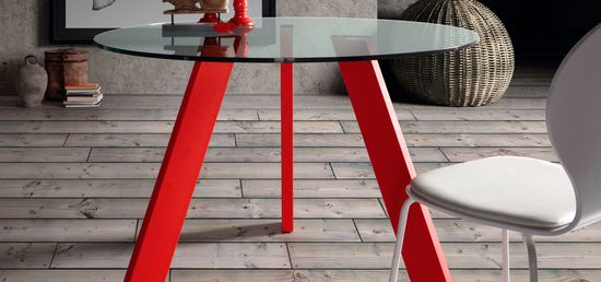 Стол круглый Columbia 130см ножки белые