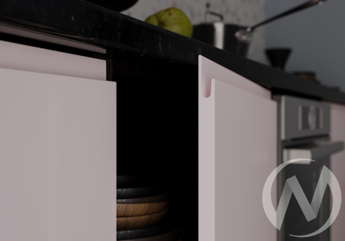 Кухня "Маори" rose (корпус белый)